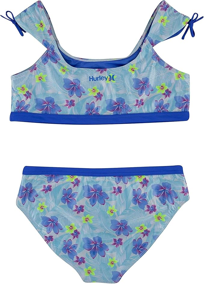 hurley 女孩 upf 50  露脐上衣分体式泳衣套装(大童)