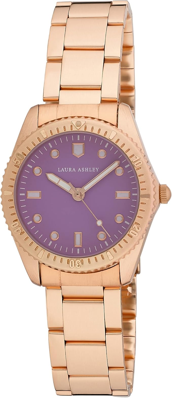 laura ashley 女式 32mm 潜水手链彩色表盘手表 (la2070)