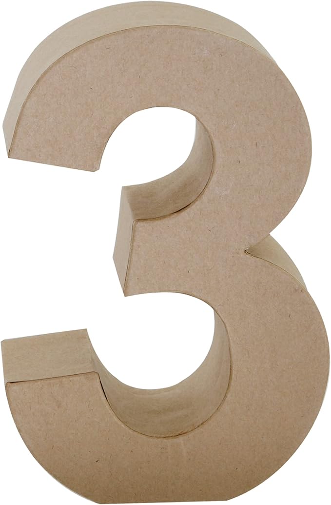 papier mache 纸机 3 号,7 英寸(约 17.78 厘米),棕色