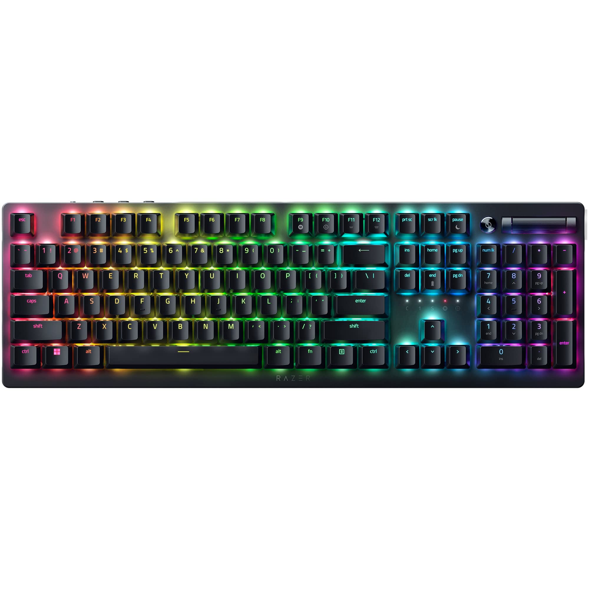 Razer DeathStalker V2 Pro - Wireless Optical Low profile Gaming keyboard (red linear switch, High speed Wireless Bluetooth 5.0, multifunction volume, media button)DE Layout black