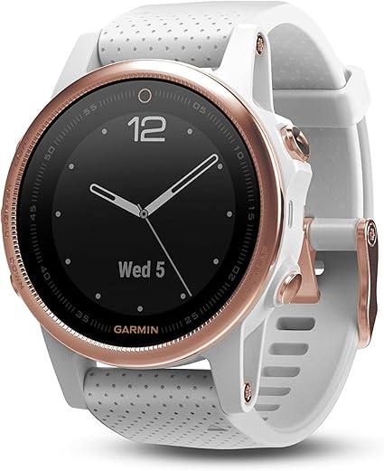 Garmin 高级fenix 5s 小型多运动gps智能手机 高级坚固耐用 蓝宝石玻璃 玫瑰金 白色 亚马逊中国 手机 通讯