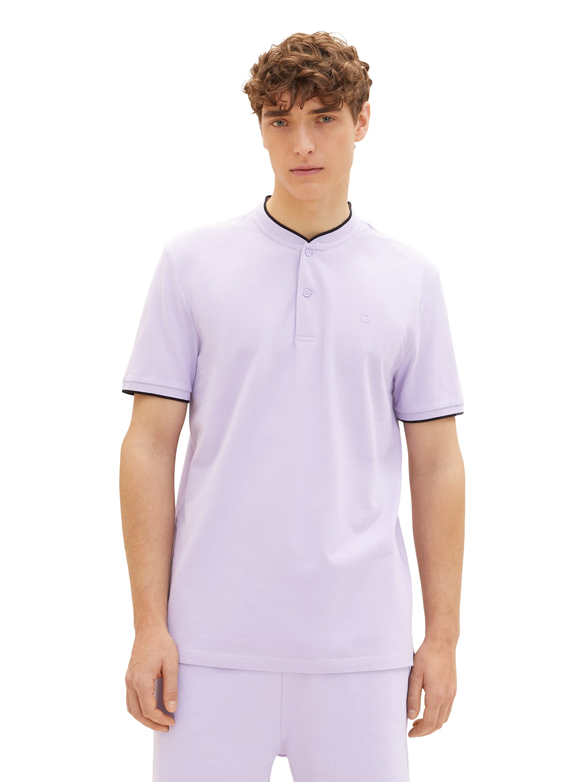 TOM TAILOR Denim Men's Polo shirt with stand-up collar