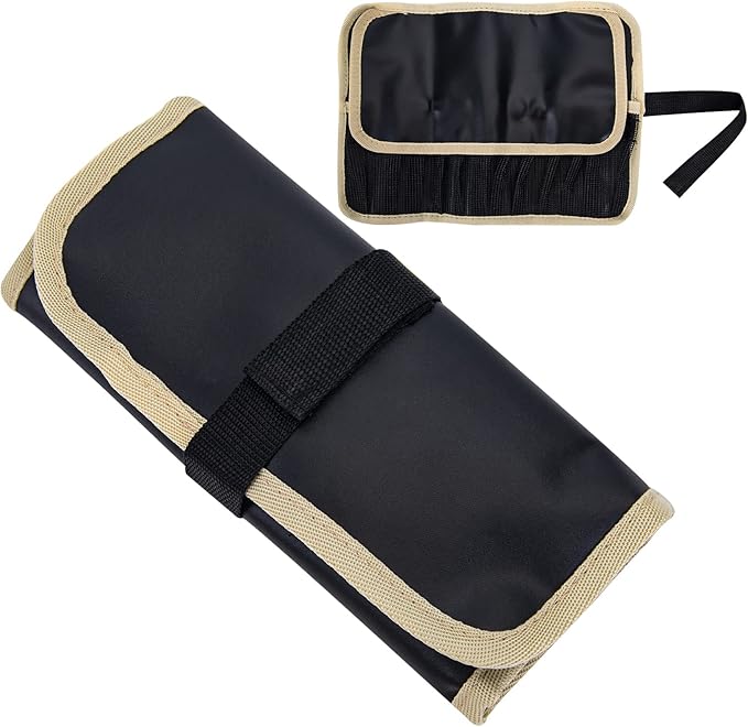 钓鱼夹袋防水可折叠钓鱼渔具收纳袋,带 12 个口袋 pvc 钓鱼设备工具包