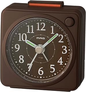 mag(mag) 闹钟 模拟 棕色 迷你 迷你烟灰色 静音 连续秒针 带贪睡功能