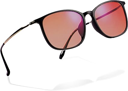 男式彩 目眼镜 高级高对比度 眼镜 轻质男士色觉矫正眼镜 增强颜色校正 适用于红色 蓝色 黄色 紫色 黑色 亚马逊中国 个护健康