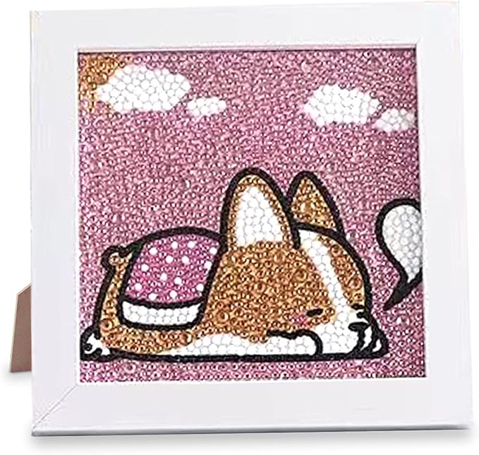 famall 钻石绘画 diy 套件,带框架,数字绘画套件亲子家庭活动,马赛克