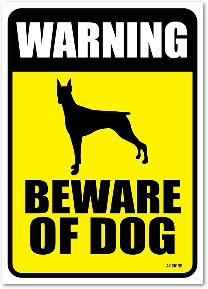 warning beware of dog 标志 - large beware of dog legend 25.