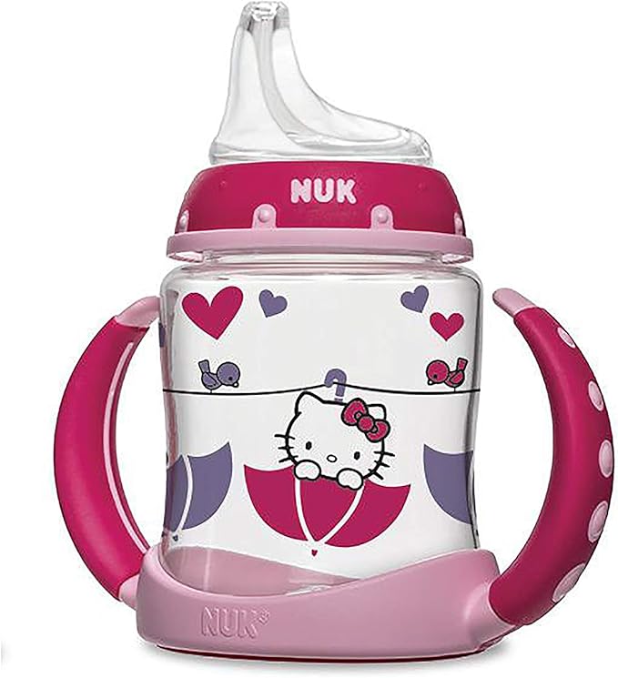 nukhellokitty硅树脂鸭嘴学饮杯瓢虫款5盎司