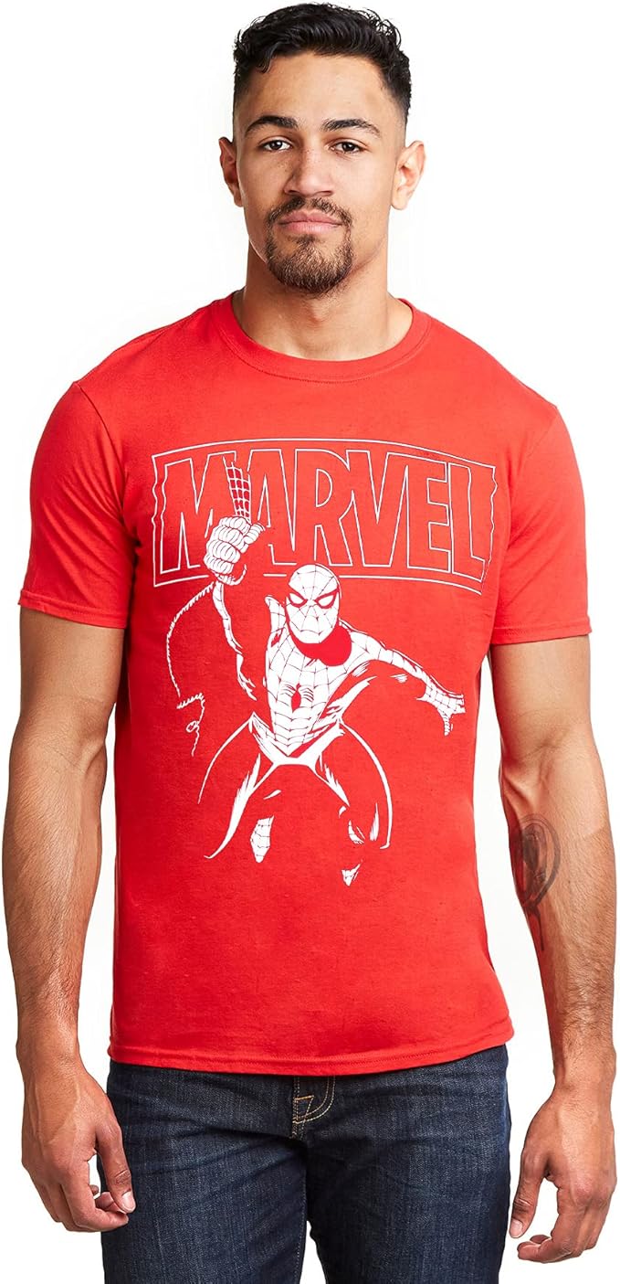 marvel 漫威蜘蛛侠标志摇摆t恤