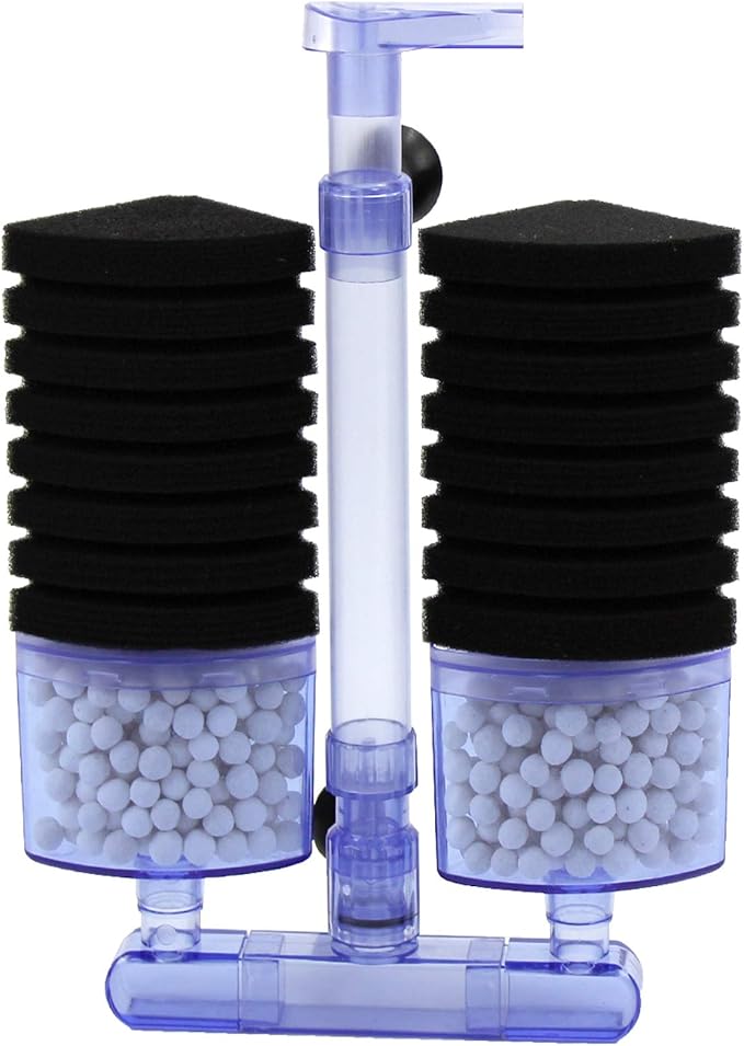 aquaneat 海绵过滤器带陶瓷介质球 适用于贝塔炒虾箱 75 加仑 filter