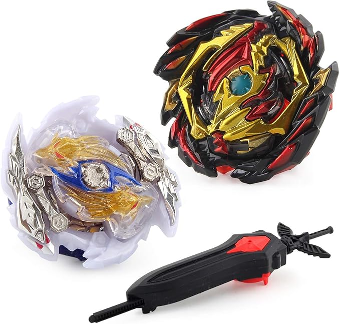 leadaote bey battle burst tops陀螺进化攻击套装,带 4d 发射器握把