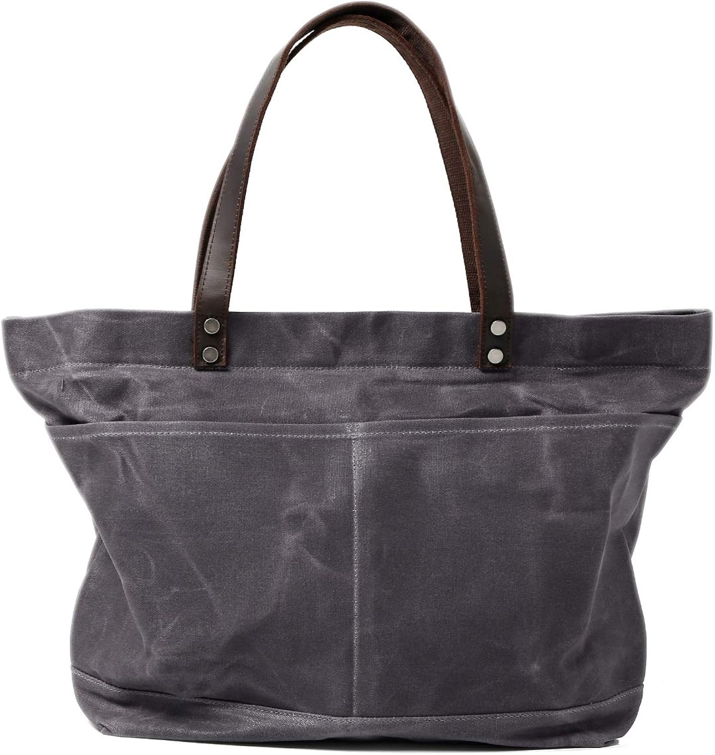 jeelow 蜡帆布单肩手提包旅行手提包男女通用皮革提手防水