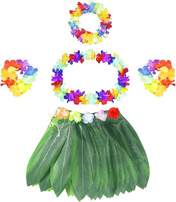 bosheng ti leaf hula skirt luau 派对配饰绿裙