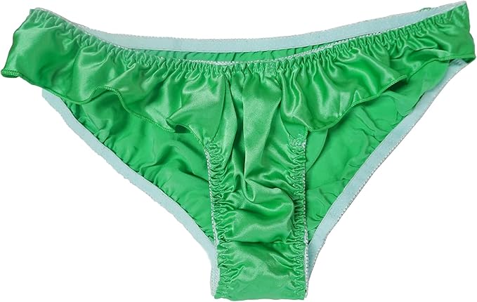 farlenoyar 女士性感荷叶边 * 丝质比基尼内裤 柔软内裤