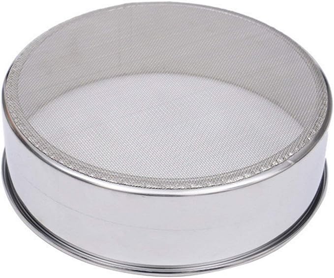 vanlan 6 英寸,18/8 40 网格筛网面面粉筛专业圆形不锈钢面粉筛漏