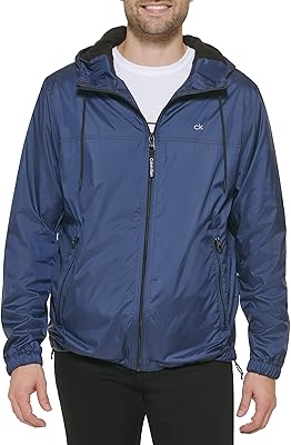 calvin klein 男士 连帽摇粒绒外套,羽绒服