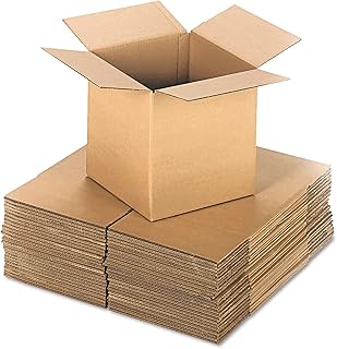 1 厘米)邮箱瓦楞纸箱,小回收运输和邮寄的坚固牛皮纸瓦楞纸板箱,棕色