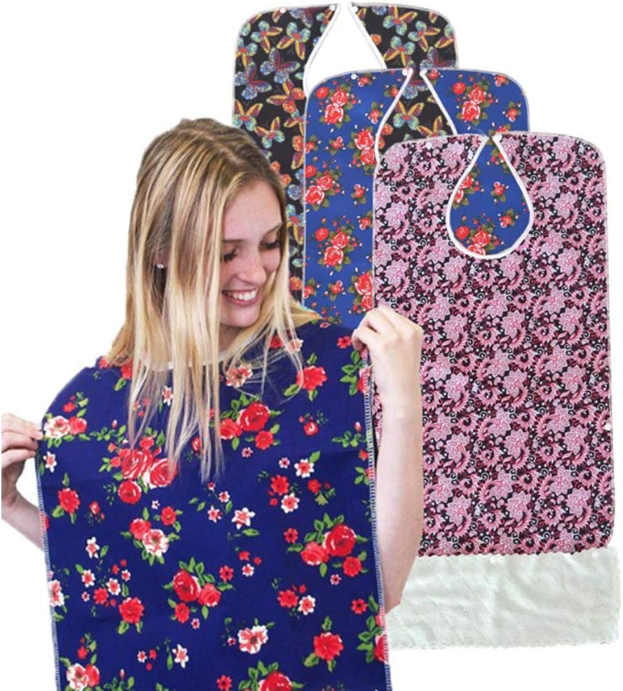 dexing 3 件装成人围兜可重复使用围兜防水服装保护适合老年男士女士