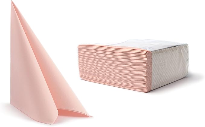 alvotex chic airlaid 50 餐巾,类似织物,高品质,一次性餐巾,粉色,40