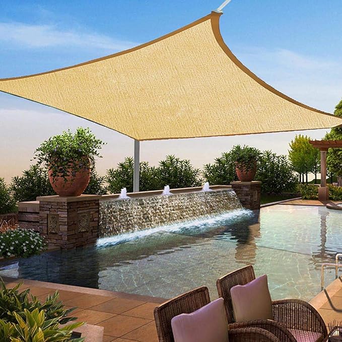 185gsm 遮阳帆防紫外线,适用于庭院后院花园草坪户外设施和活动