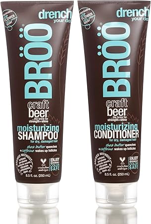 Broo Craft 啤酒保湿洗发水和护发素嘻哈花 天然香味 素食 化妆 亚马逊中国