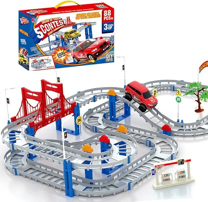 gtlo 哥特里奥 电动轨道玩具车 多层轨道车男孩轨道汽车 托马斯轨道车