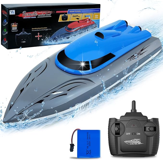 sakiyrmai 儿童遥控船,遥控船,配有 3 种额外可充电 b 型材料,可持续