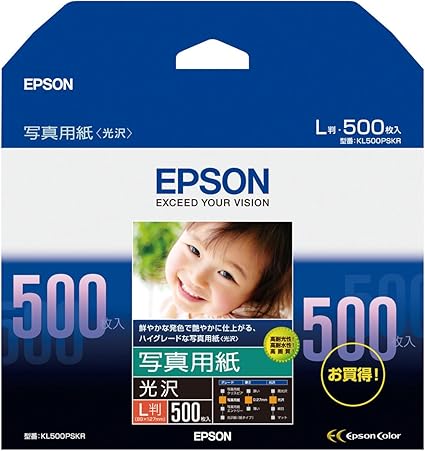 Epson爱普生照片相纸 光泽 L判500枚l判 亚马逊中国 办公用品