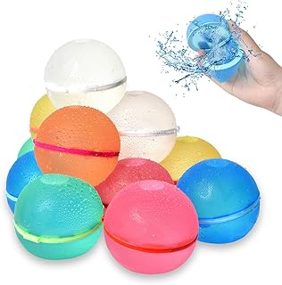 yimisya 可重复使用水气球自密封硅胶水溅球夏季泳池派对快速填充水球