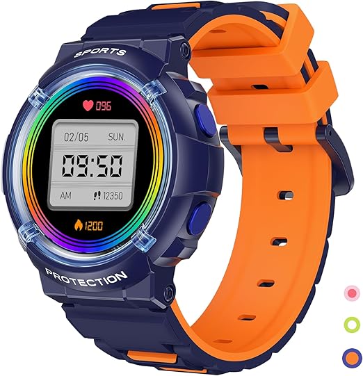 yoyofit 儿童智能手表,带心率*监测器的健身追踪器,适合 5-15 岁男孩