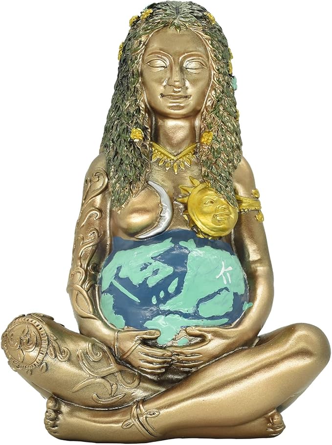 盖亚雕像地球母亲雕像,7.5 英寸(约 19.