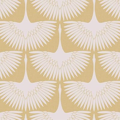 tempaper golden hour 羽毛植绒 | 设计师可移除即剥即贴壁纸