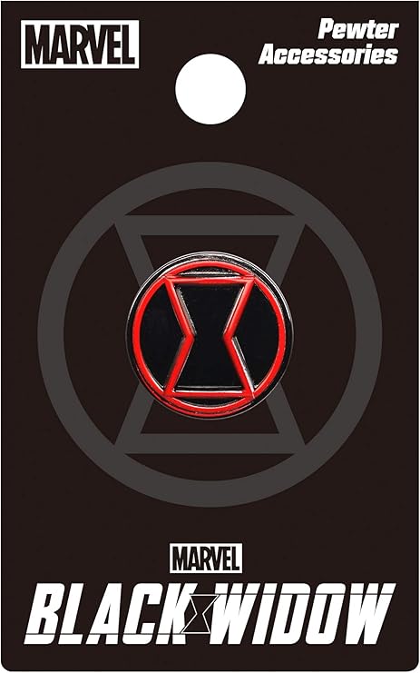 marvel 漫威黑寡妇标志彩色锡合金翻领别针