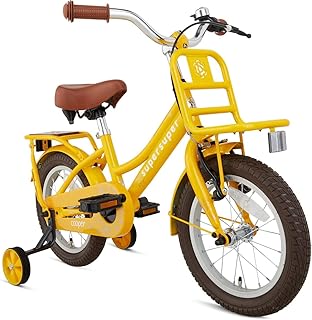 *女孩自行车,黄色,14英寸