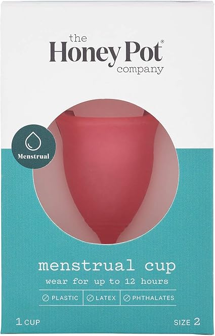 The Honey Pot Company 杯 天然女性卫生产品 低 性和弹性 级硅胶 可重复使用和可水洗保护 尺码2 亚马逊中国 个护健康