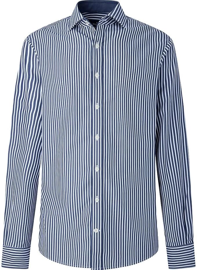 hackett london 男士*府绸条纹衬衫