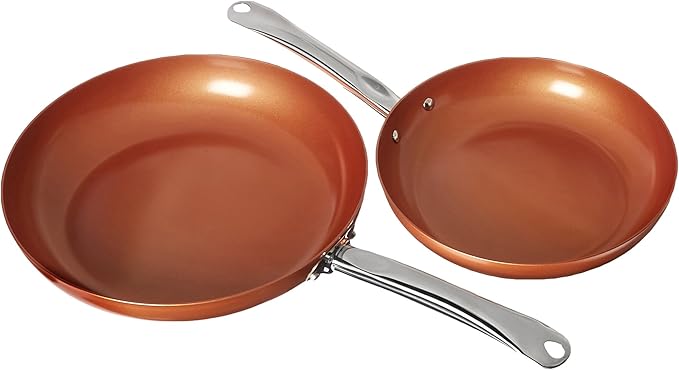 copper chef 圆形平底锅 - 10 和 12 英寸 2 包