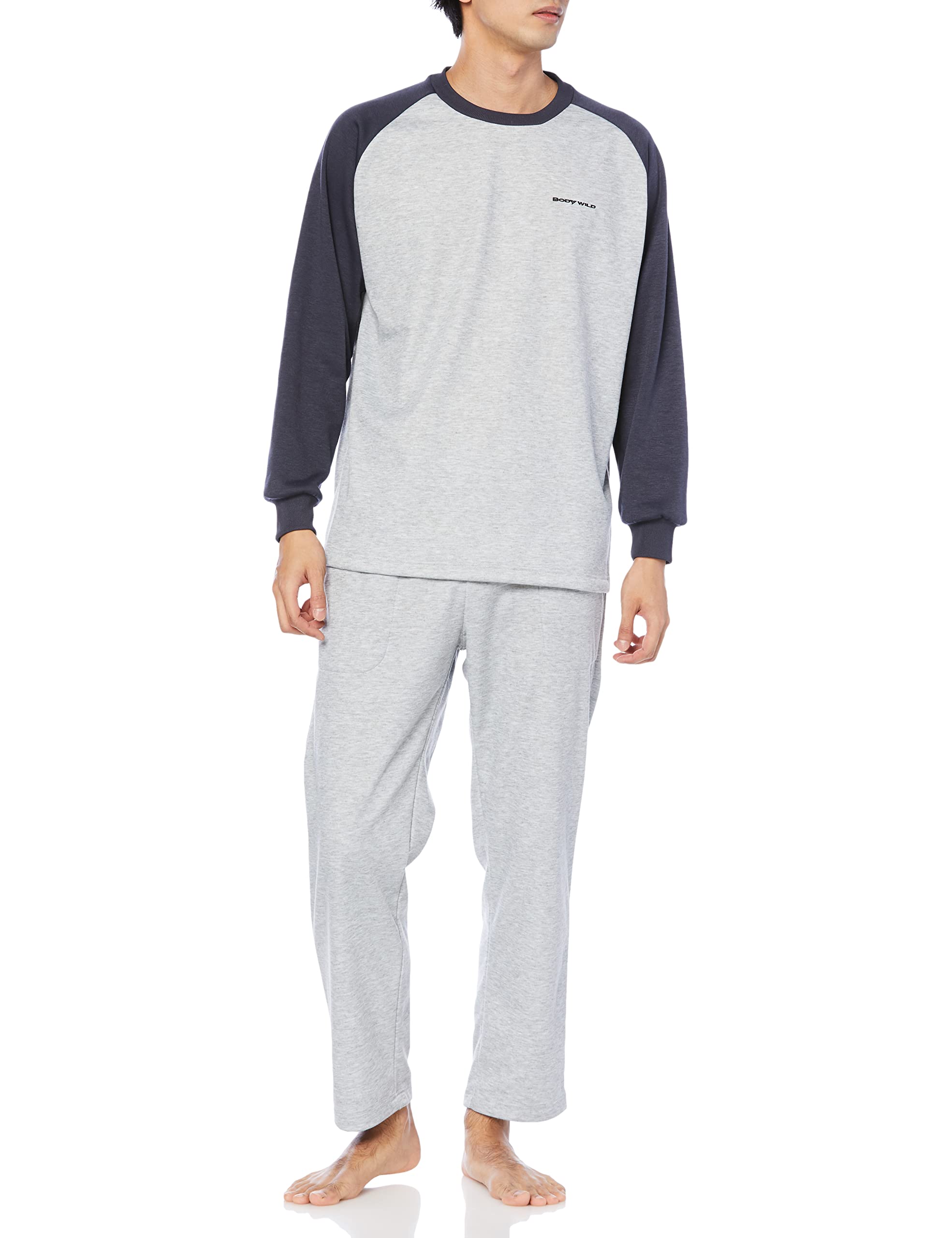 GUNZE County is home wear long sleeves and pants inside fleece men