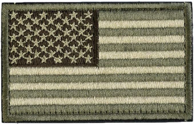 fixxxer subdued 美国国旗战术补丁 3x2 军事补丁士气补丁带钩环-刺绣