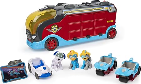 Paw Patrol Mighty Pups 爪子mighty Cruiser 带3 辆车 玩具 亚马逊中国