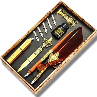 羽毛笔套装,羽毛笔和墨水套装,初学者书法笔套装,复古书法蘸笔套装,带