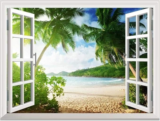 可移除墙贴/墙绘&nbsp;–&nbsp;精灵 treehouse in the 森林 | 创意窗