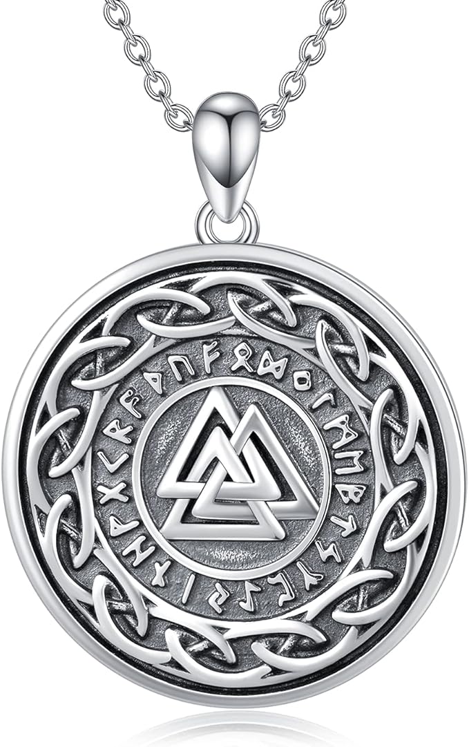 valknut 维京项链挪威护身符吊坠项链凯尔特***珠宝维京礼品珠宝男女