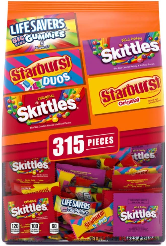 starburst, skittles &amp; life savers 软糖 万圣节糖果 趣味