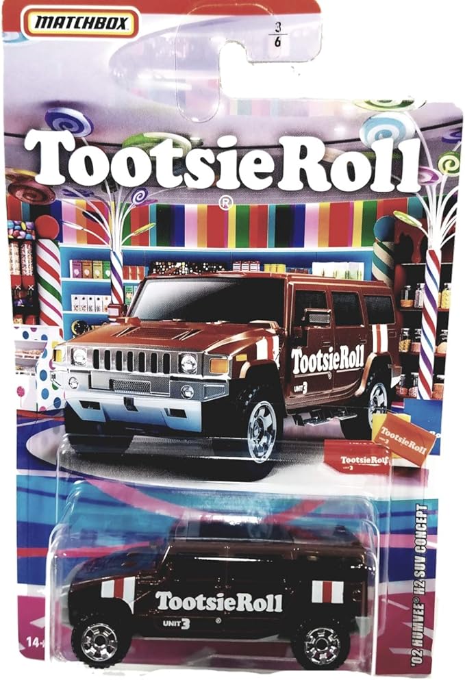 火柴盒限量版糖果系列 棕色 tootsie roll 2002 悍马 h2 suv 概念 1