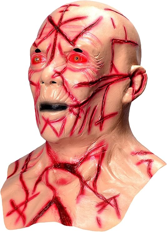 恐怖查理僵尸面具带*恐怖行尸走肉恐怖万圣节服装派对乳胶恐怖道具