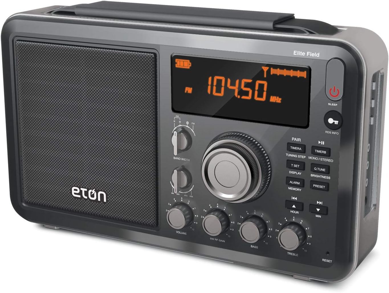 eton elite field am/fm/短波台式收音机,带有蓝牙