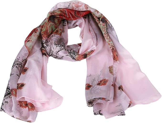 秀唯丝桑蚕丝花花系列洋纺系列11真丝围巾丝巾旅游纪念品180*110 mm