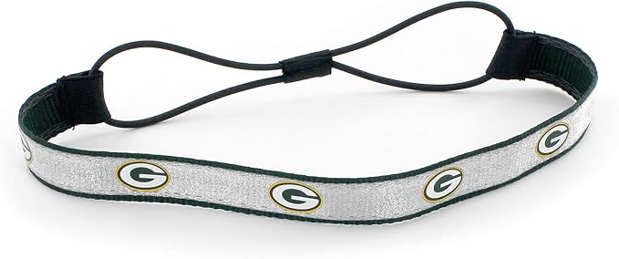 Aminco Nfl 绿湾包装工队闪亮弹性头带 银色 5 亚马逊中国 运动户外休闲