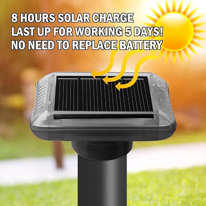 Repelente solar ultrasónico para animales